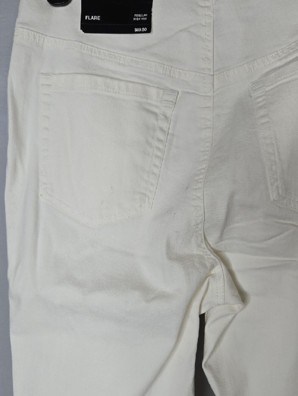 INC International Concepts Flare Regular High Rise Pants Bright White 14 NWI - Picture 7 of 9